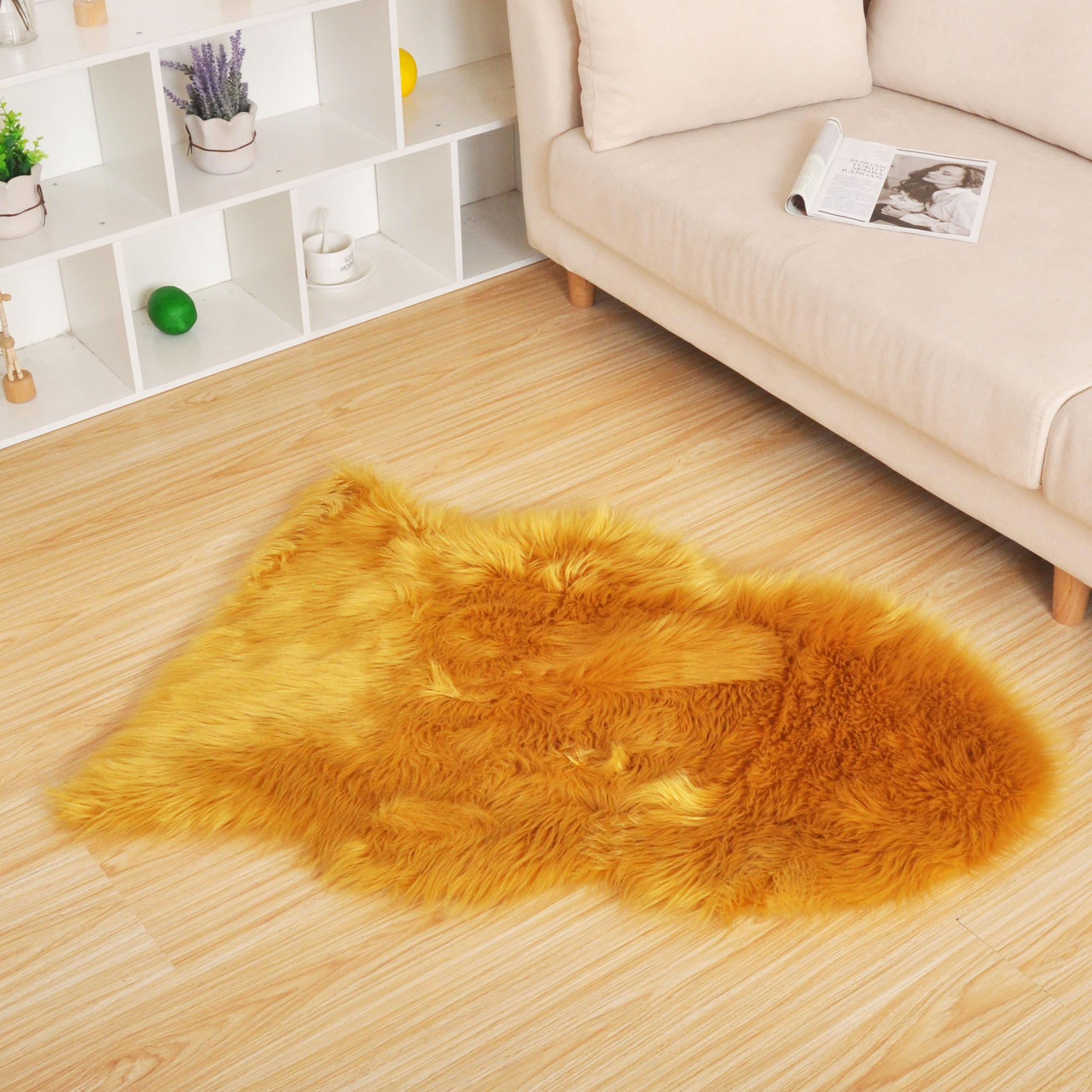 Luxury and soft long hair faux fur carpet living room floor faux fur rug