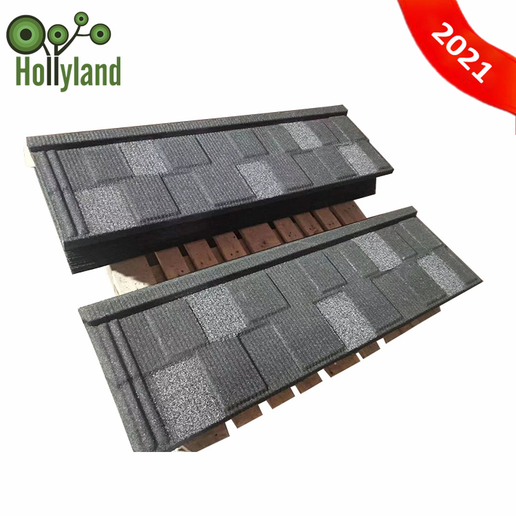 Al-zinc steel base shingle tile stone roof tile