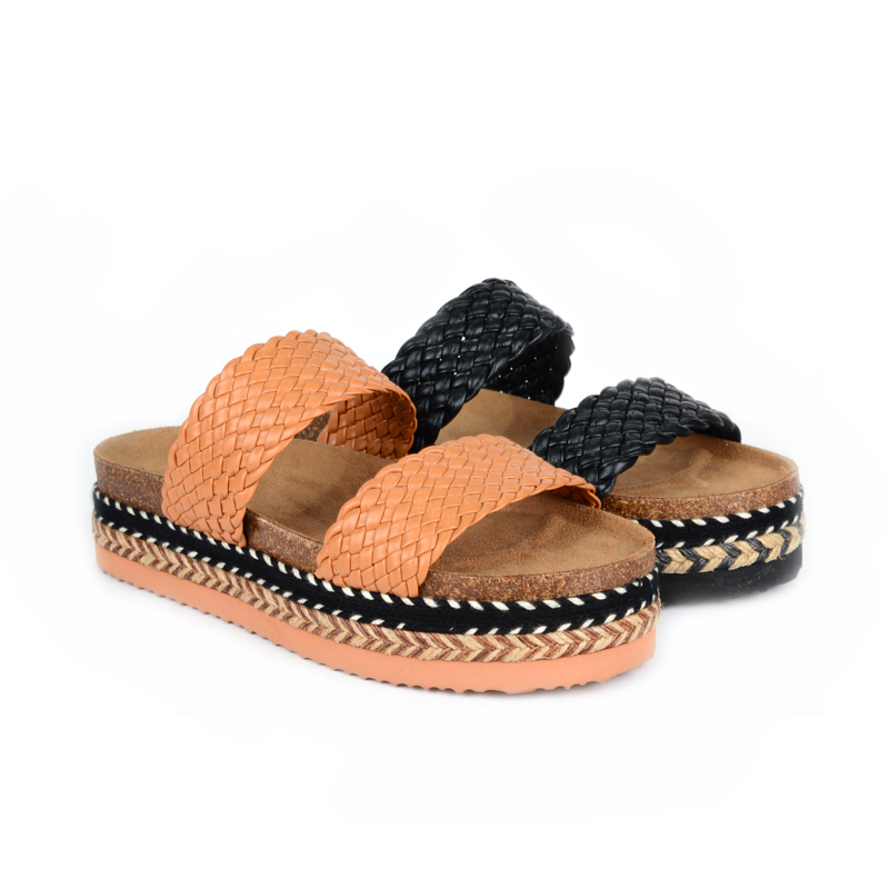 2021 Fashion WOVEN Upper Women Sandal footbed birkenstock
