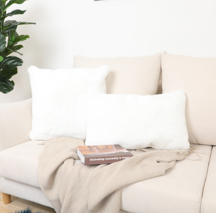 Nordic Style high quality Faux Fur Custom Pillow Case cushion cover sofa Pillow cover for living room