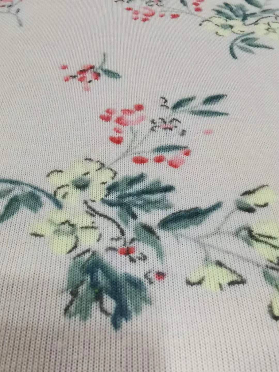 ST3202 Recycle Hacci fleece print