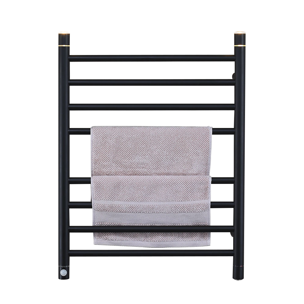 SHARNDY-heated towel rail lighting-matt black-bathroom towel rail electrical towel warmer polish