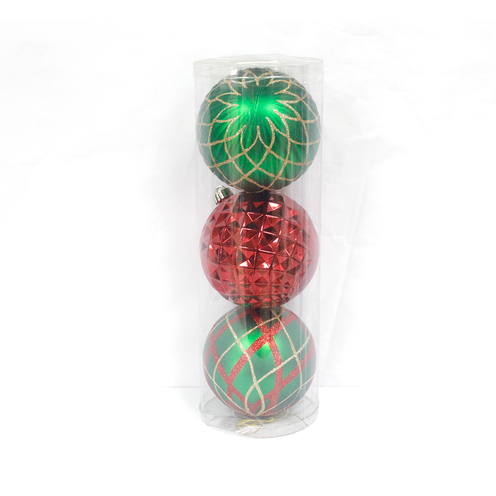 High quality painted plastic Christmas ball