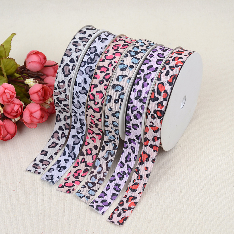 Printed grosgrain ribbon