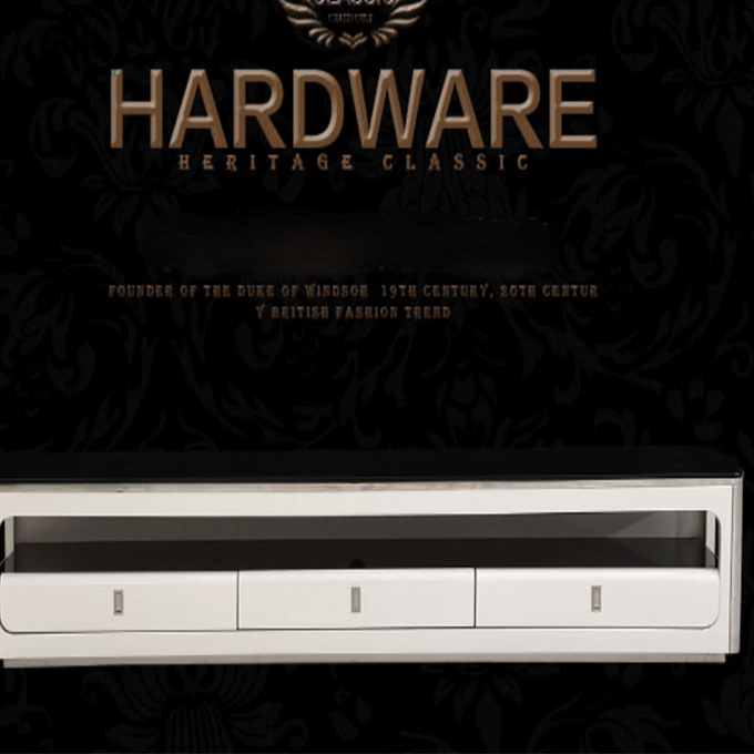 High quality TV stand with tempered glass