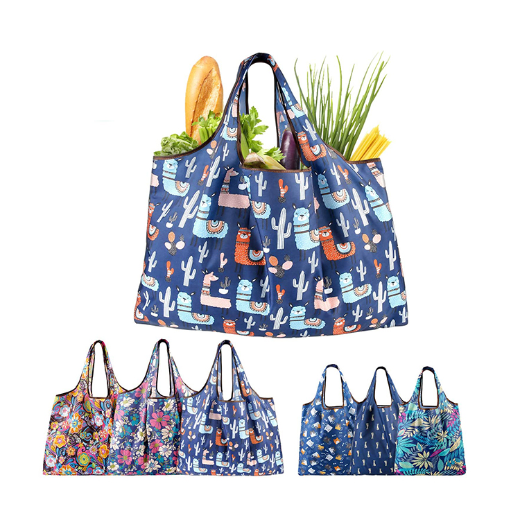 Polyester full printing folding bag