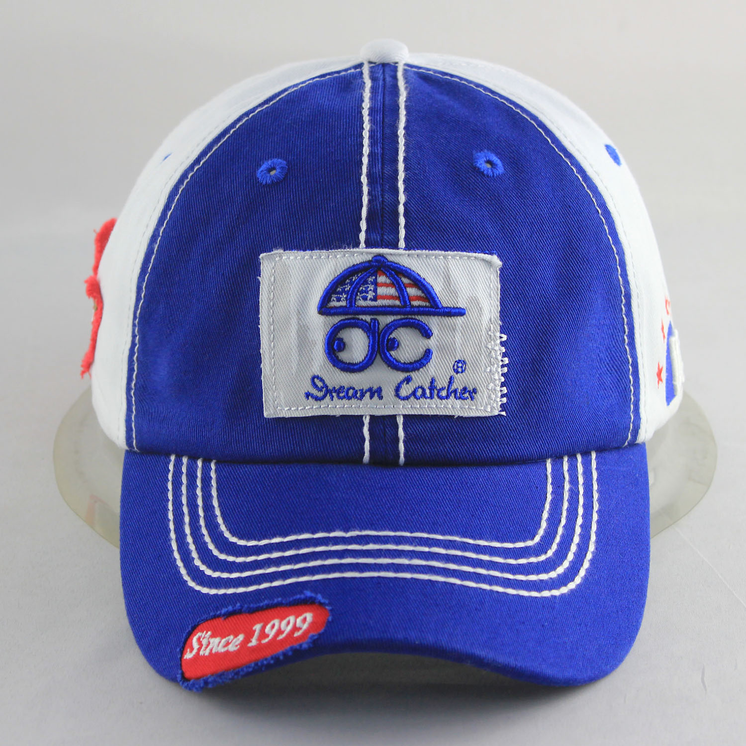 Dad hat washed chino twill with decorations