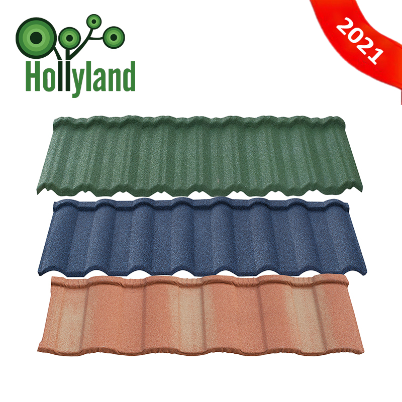 Al-zinc steel base Roman tile stone roof tile