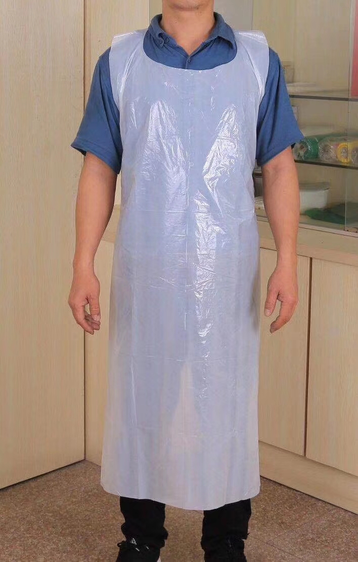Disposable plastic apron