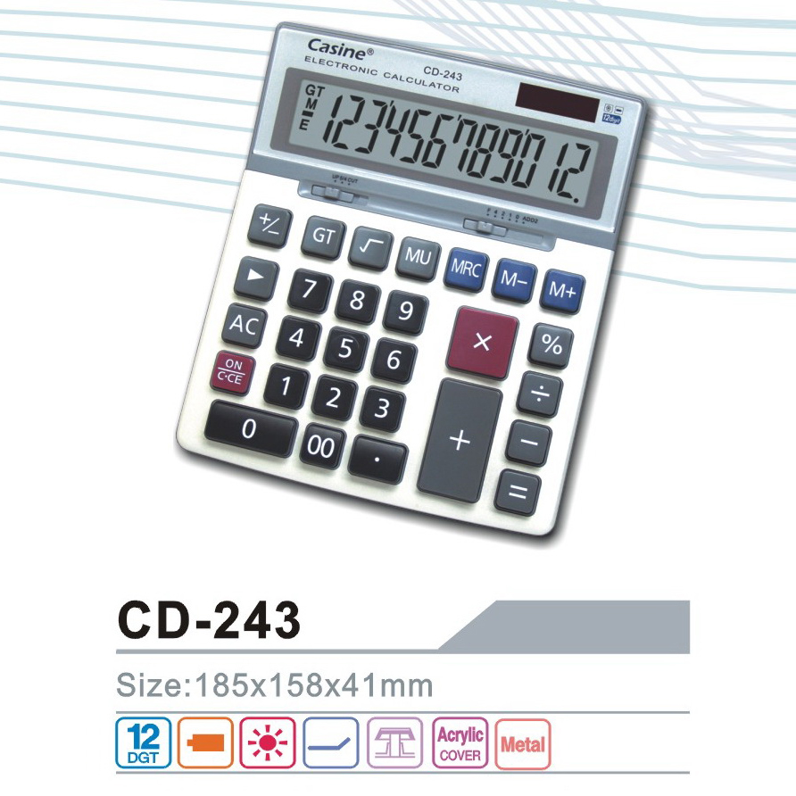 CD-243 - 12-digit desktop calculator - Casine