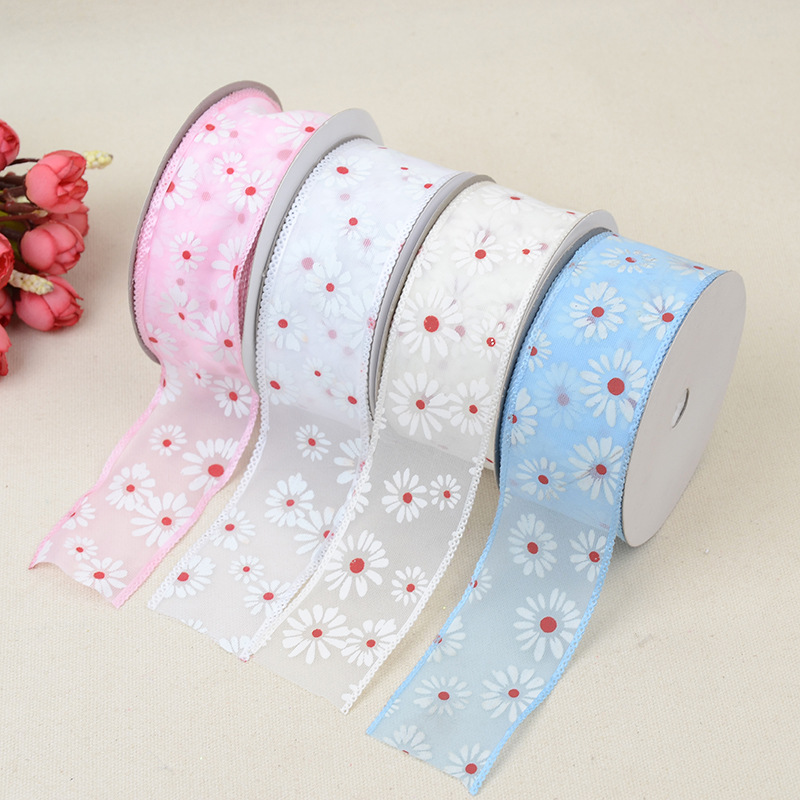 printed georgette ribbon