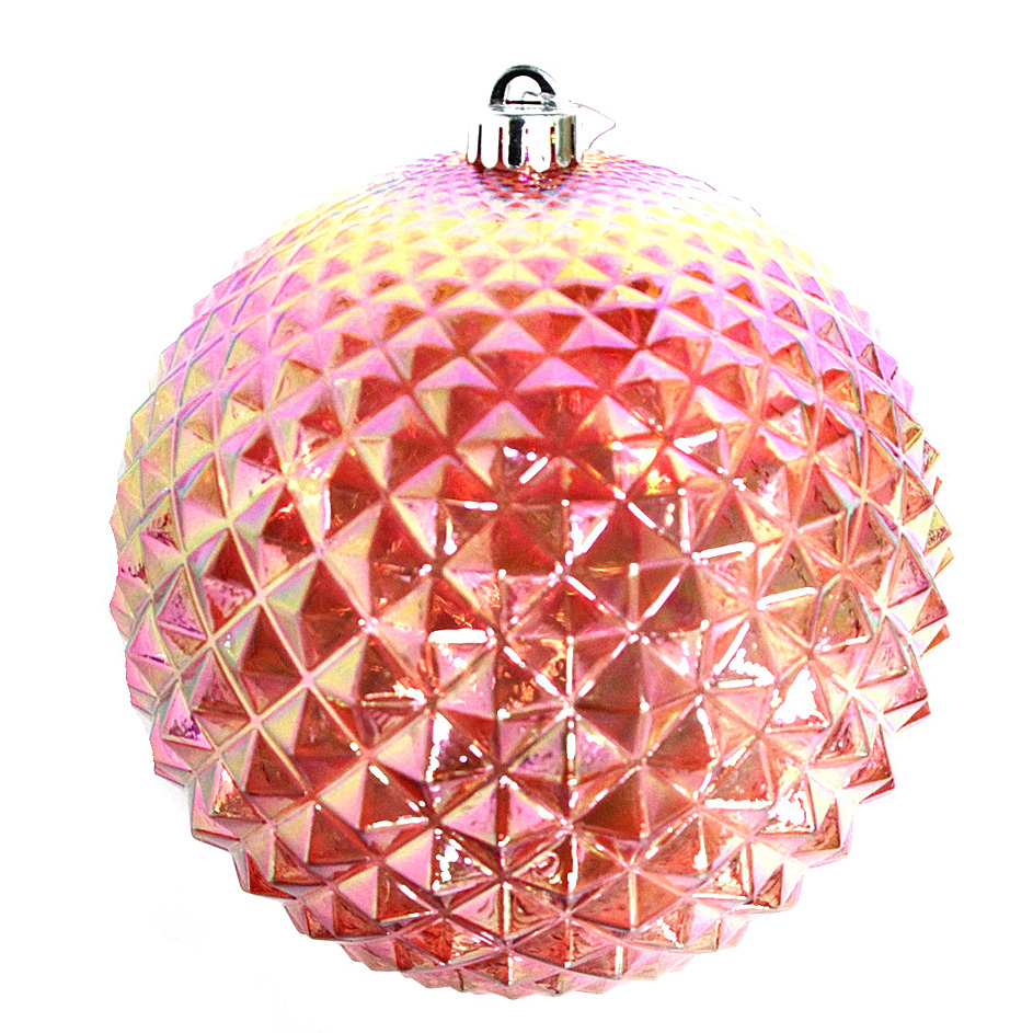 Popular rainbow effect Christmas plastic ornament ball