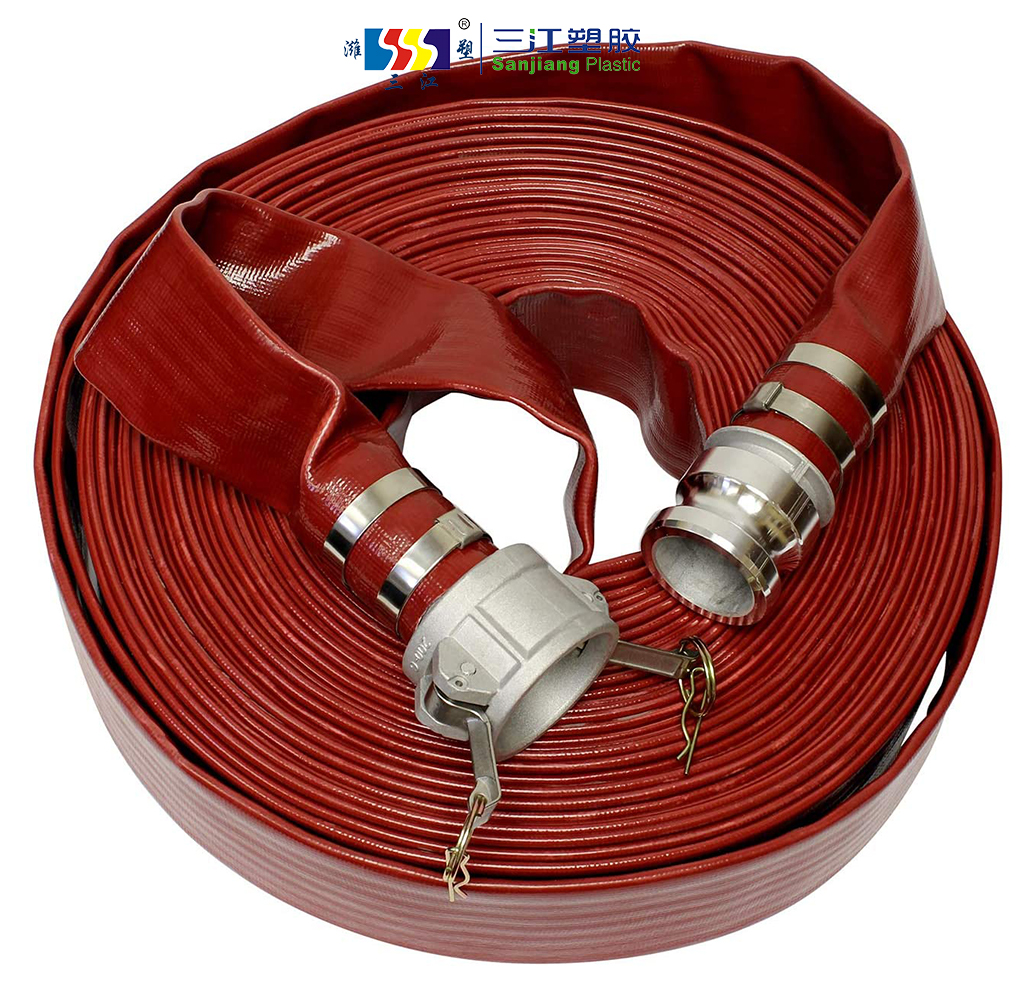 PVC Layflat Hose With Cam Lock Coupling PVC Layflat Hose Supplier Qingdao Layflat Discharge Hose