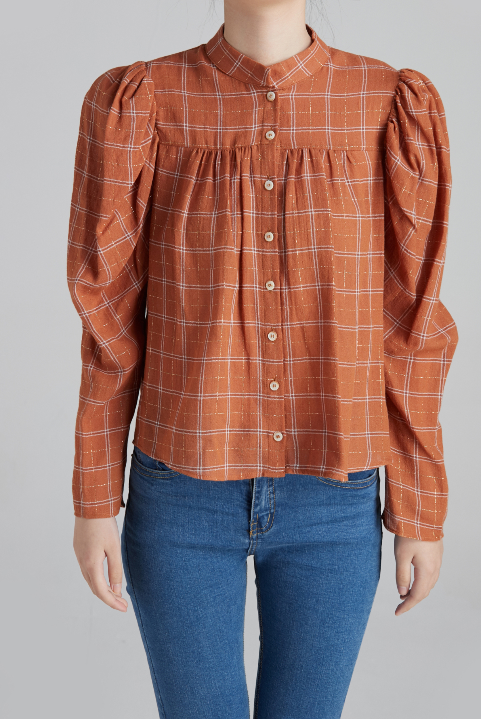 Women check shirt