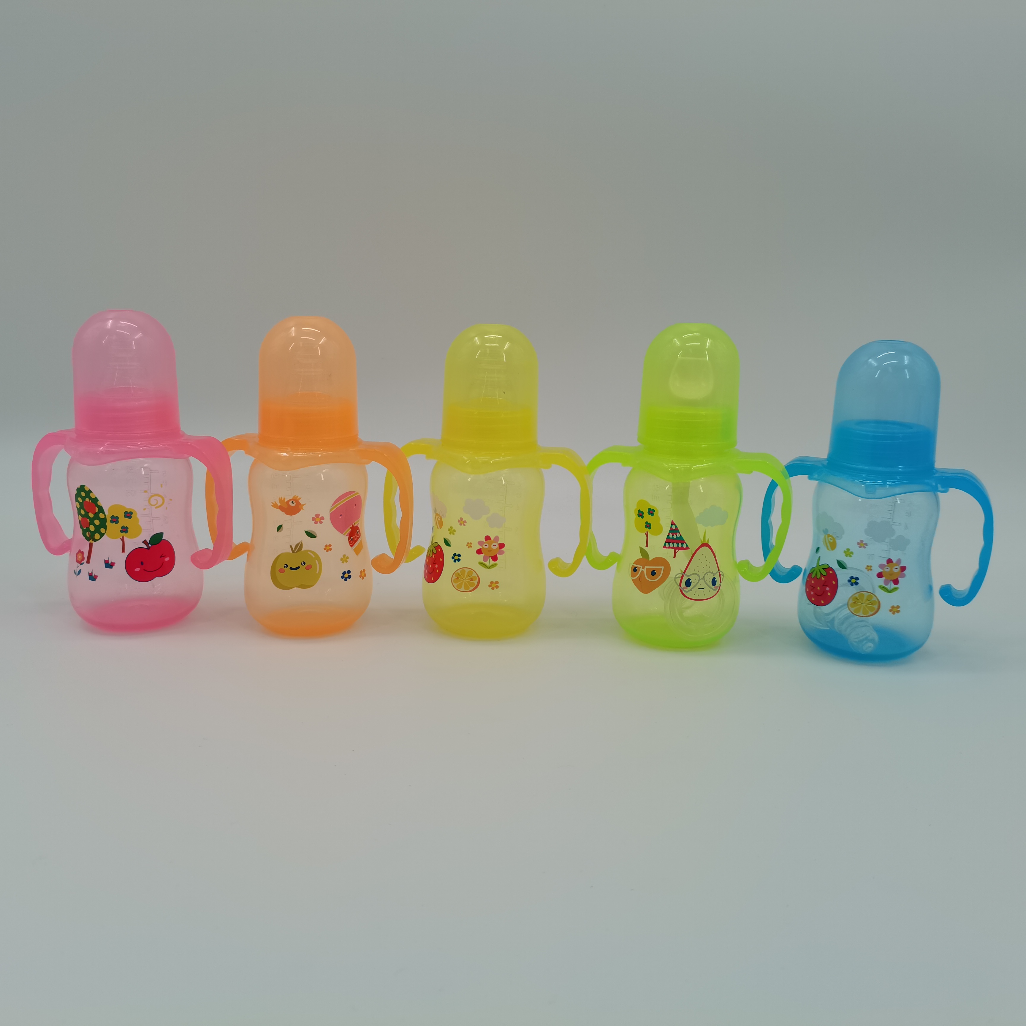 Colorful baby feeding bottle