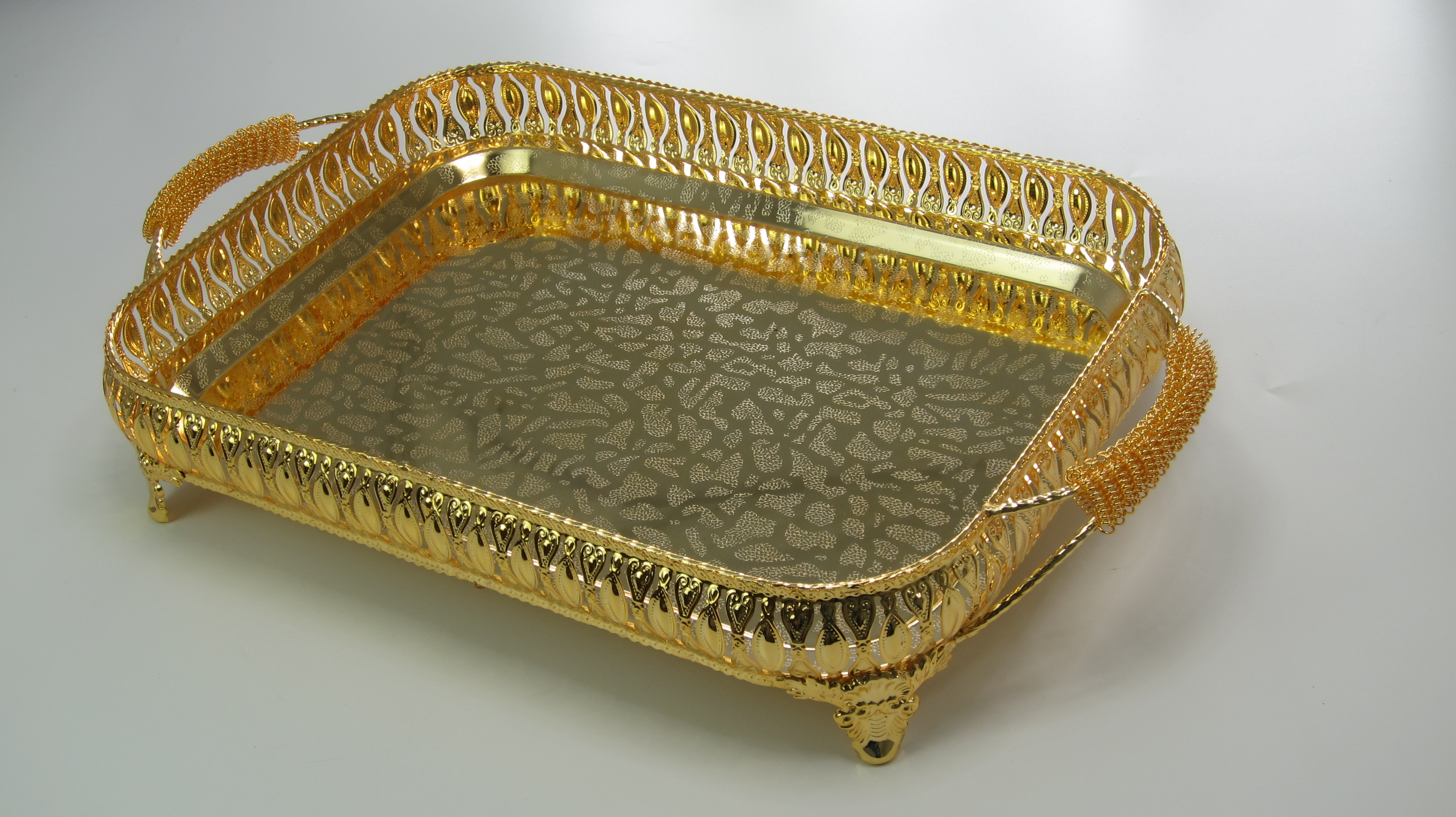 Silver plated serving tray