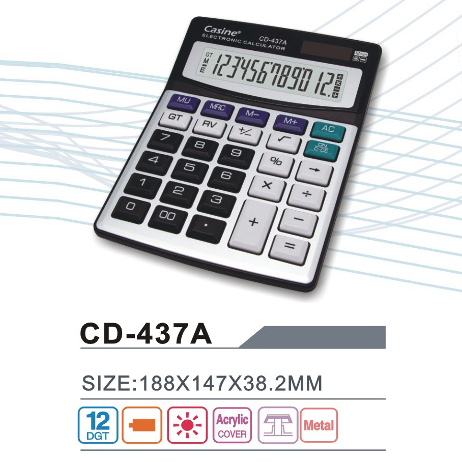CD-437A - 12-digit desktop calculator - Casine