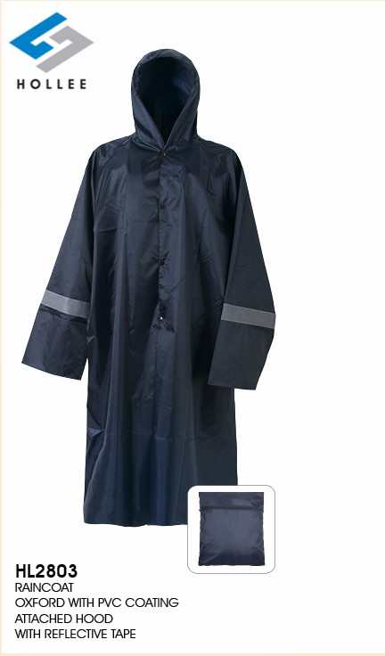 oxford with pvc coating attached hood with reflective type