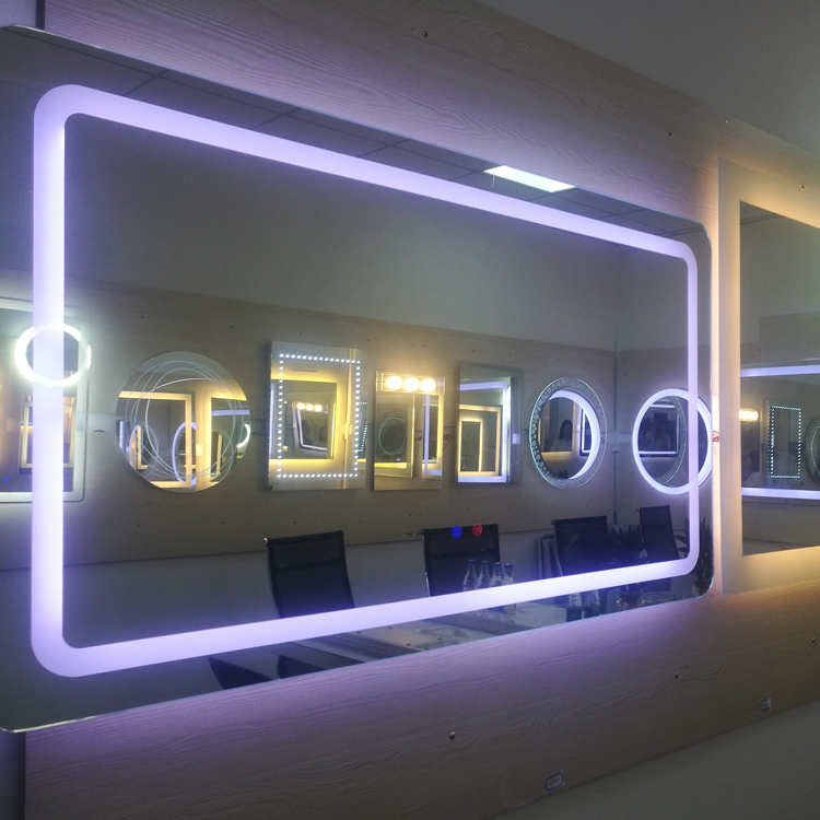 Interior decoration Fog Free bathroom Shower Mirror Big Rectangle Wall LED MIRROR