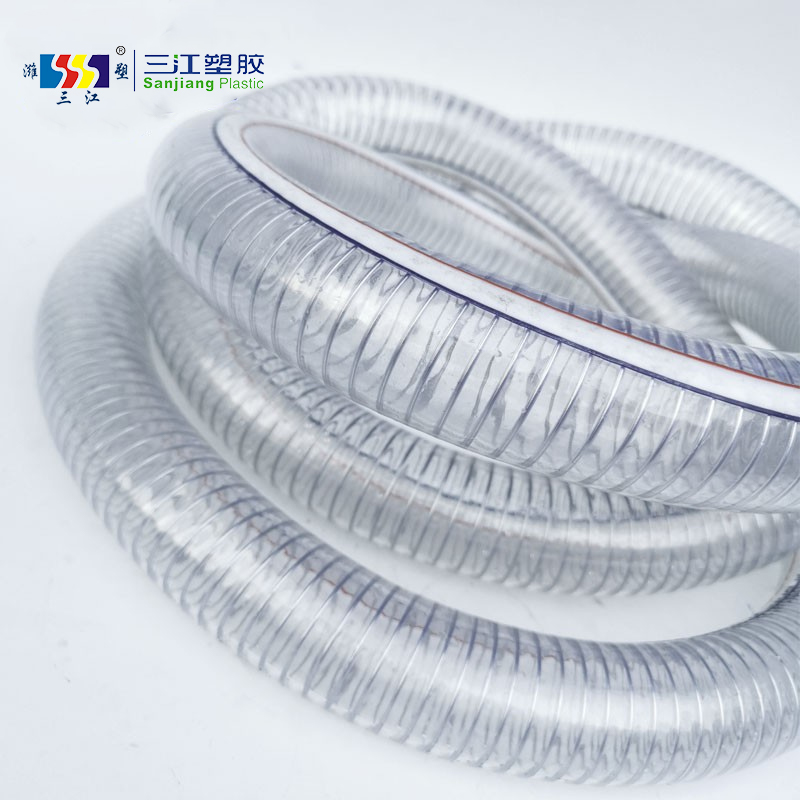 Clear Wire Reinforced PVC Hose PVC Spring Hose With Wire Flexible PVC Steel Wire Reinforced Hose