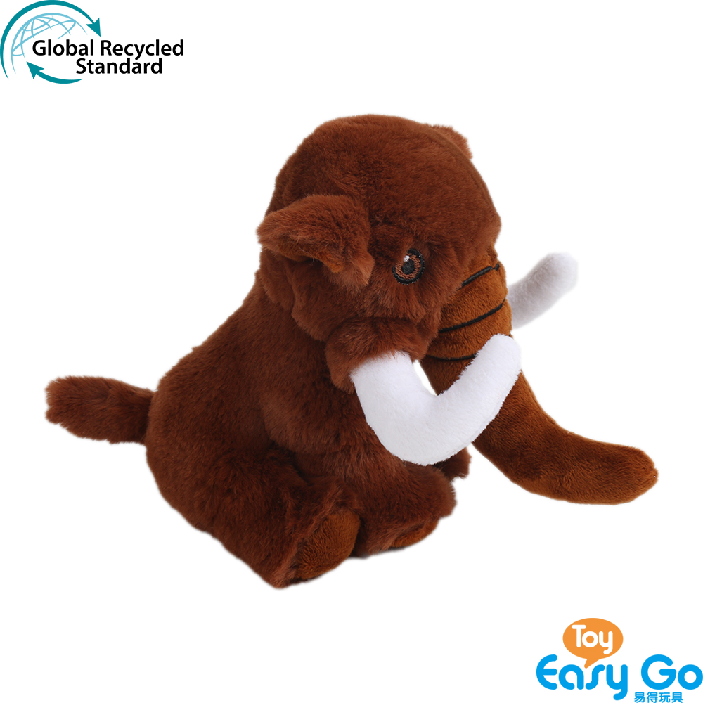 GRS ECO-friendly RPET 100% Recycled plush toy stuffed animals mammoth made of plastic bottles