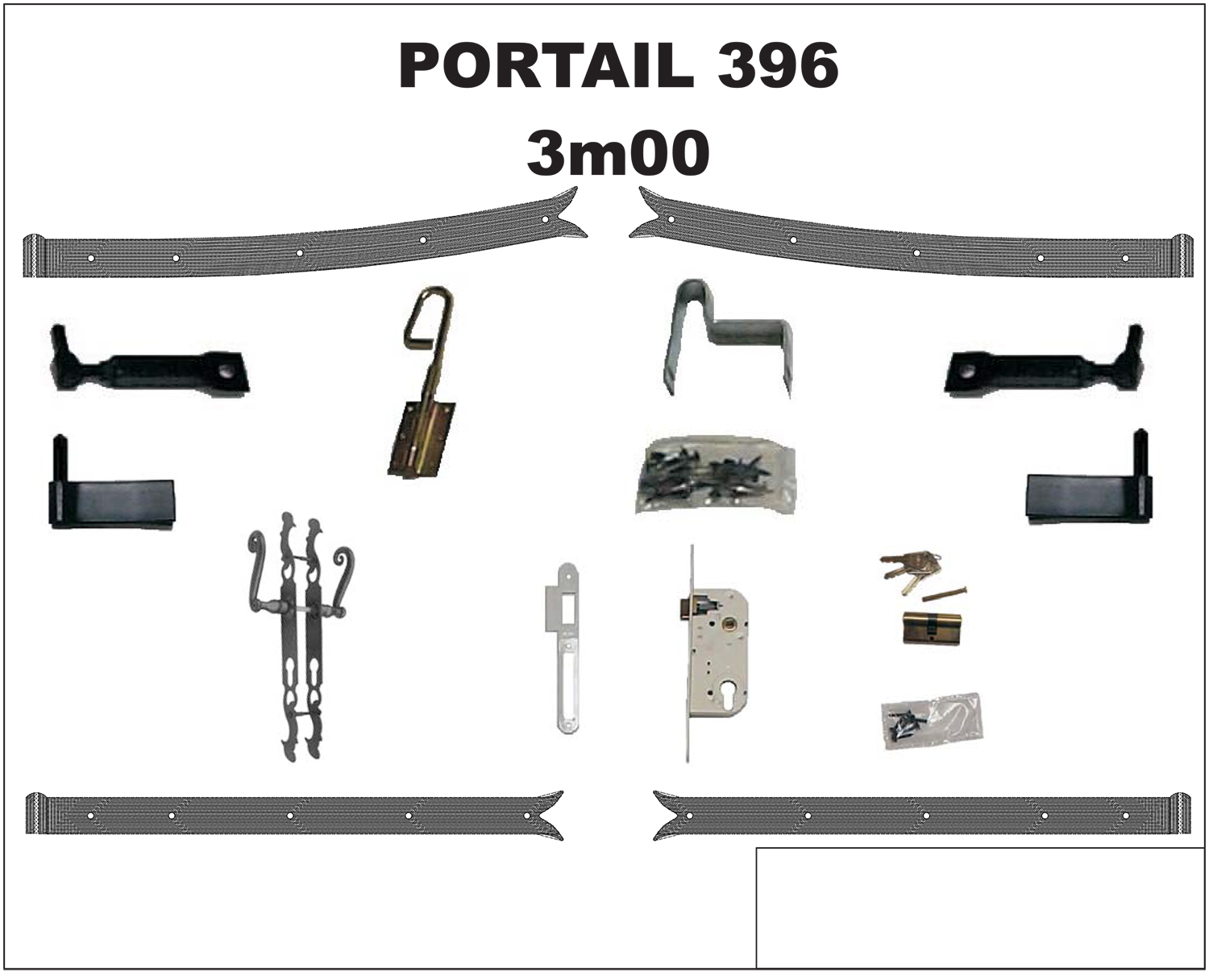 Wood gate hardware