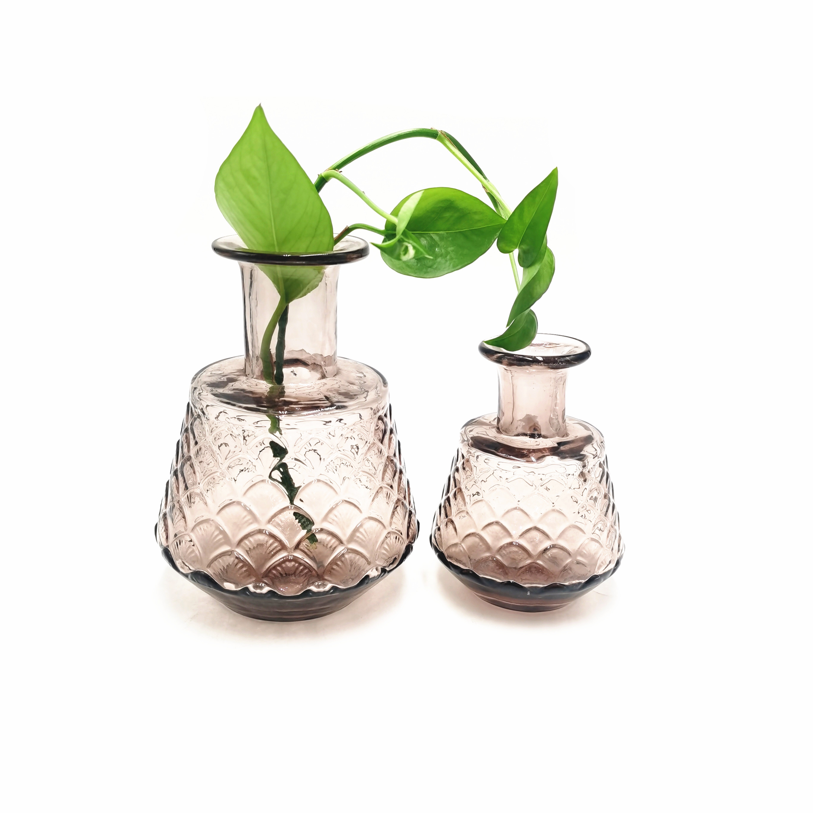 brown colored glass vase decorative glass bottle for flower