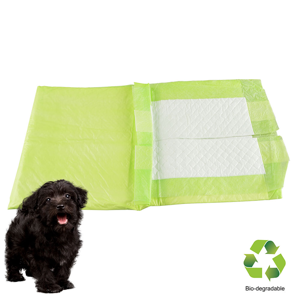 Bio-degradable puppy training pads