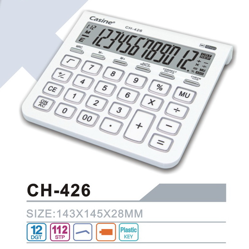 CH-426 - 12-digit Check& correct calculator desktop calculator-Casine
