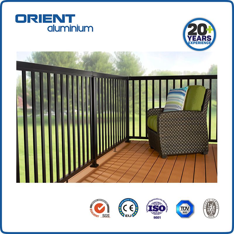 Hot Selling Modern Standard picket 16*16mm, 80*16mm or Glass Aluminium Balustrade/Handrail