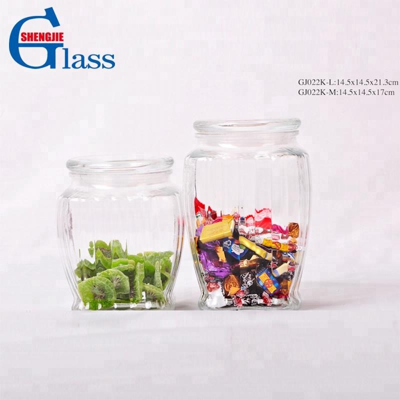 Wholesale Clear Large Glass Sealed Jar With Glass Lid For Food Storage