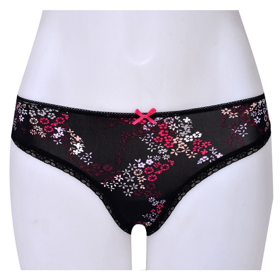 Lady Breathable Comfortable Nylon Aop Thong