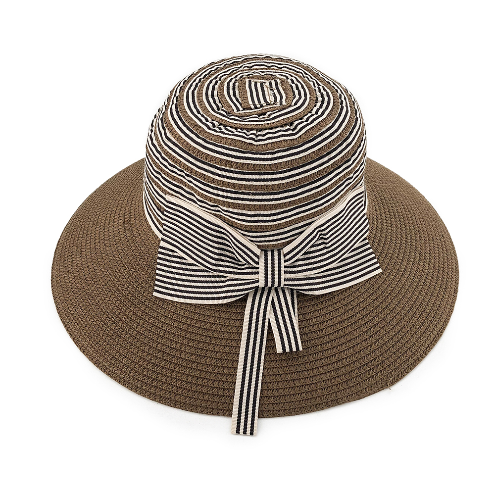 2021 new style best seller wholesales summer beach promotion cheaper wider brim lady floppy paper polyester combinehat