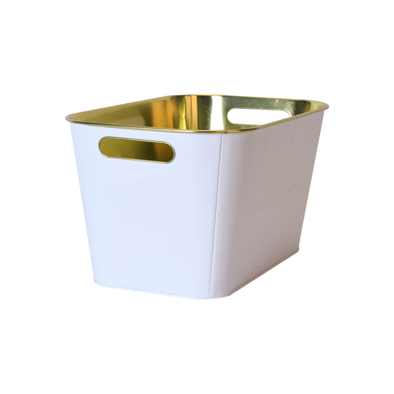 White beer ice bucket ice cube bucket drinks ice bucket metal drinks bucket