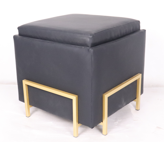 YR21032723 Zhengheshun Living room storage stool in PU with iron leg