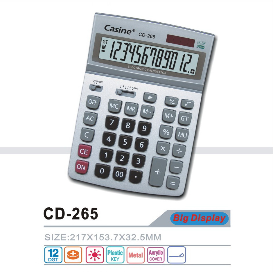 CD-265 - 12-digit desktop calculator - Casine