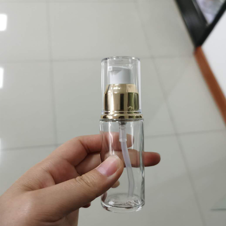 30ml cosmetic glass lotion bottles with pump