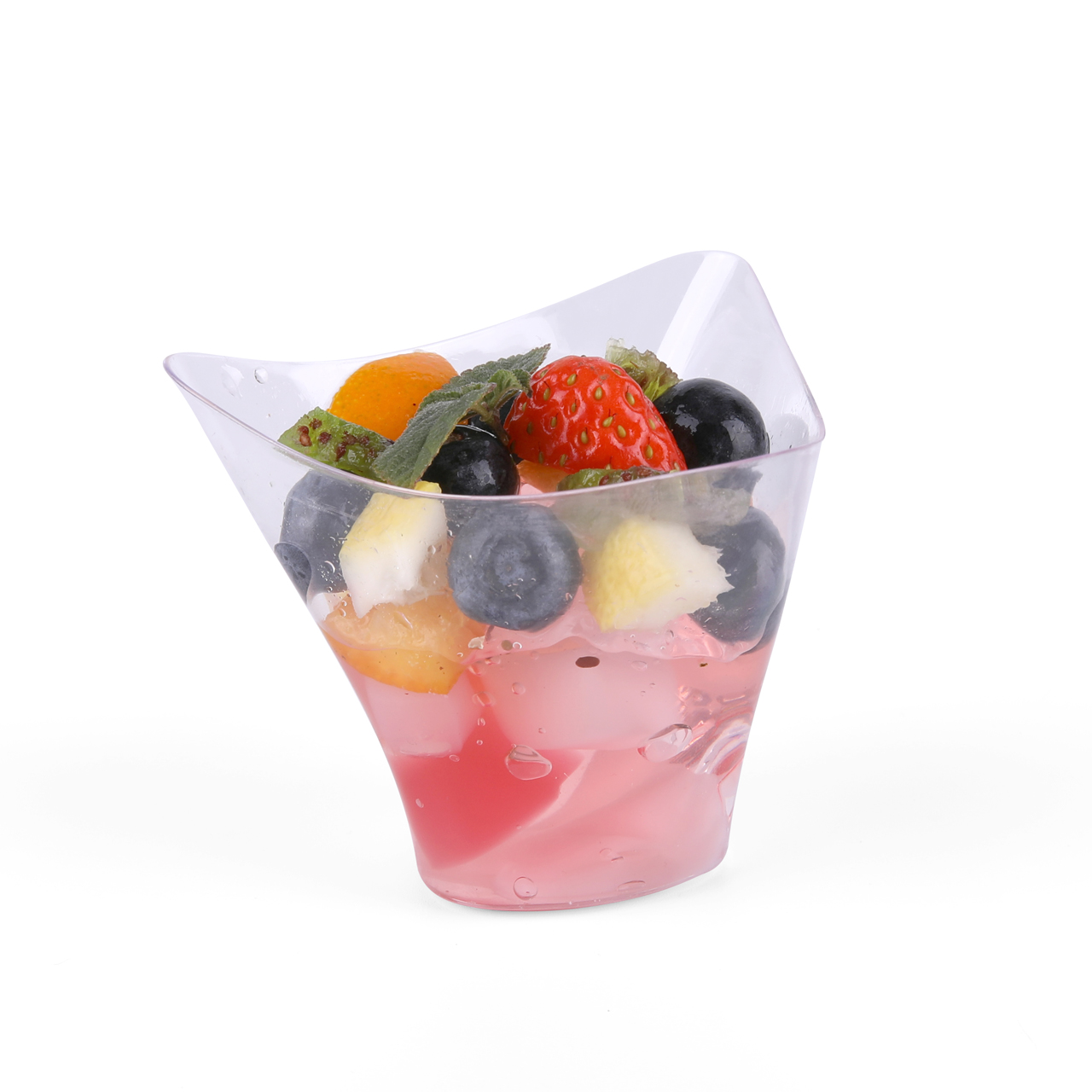Unique shape 3.5oz jelly dessert plastic cup 100ml for multi use