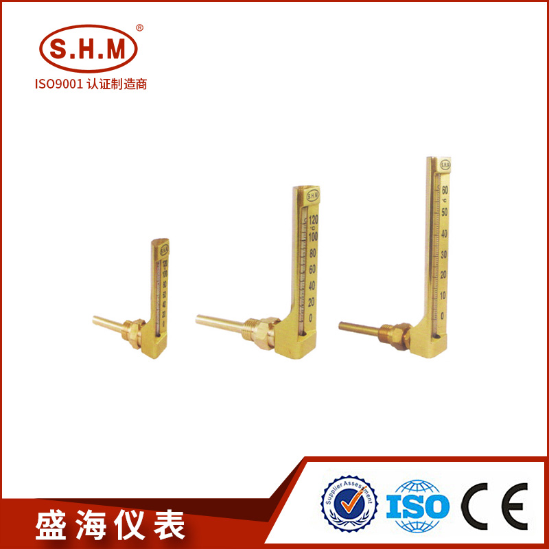 V-lIne Industrial Glass Thermometer Angle