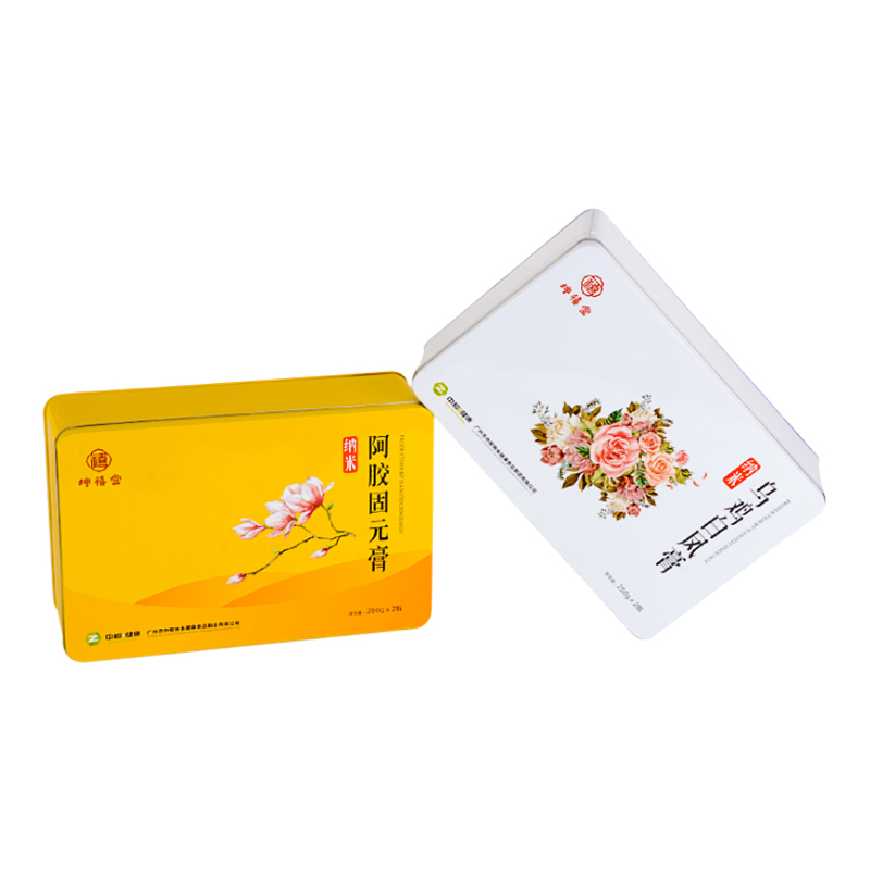 Medical tin box manufacturers produce donkey-hide gelatin packaging tin health products tin cans Ningxia wolfberry medicine box