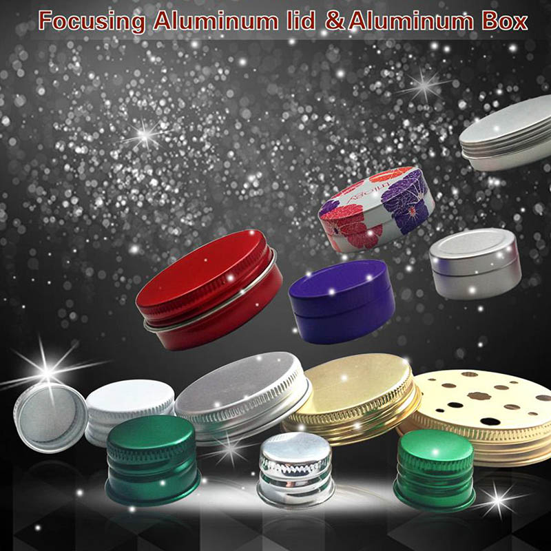 Aluminum round container silver metal aluminum tin jar 100ml black aluminium jar