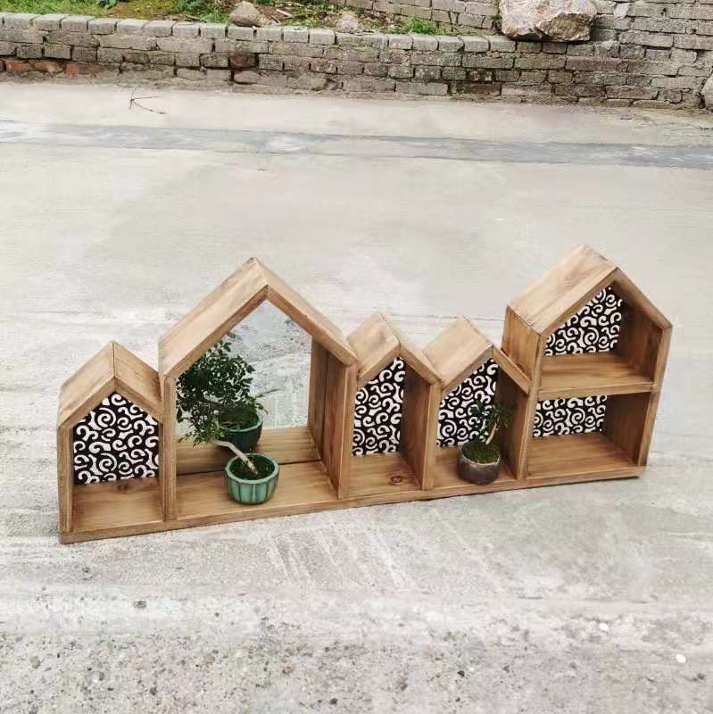 Wooden wall shelf