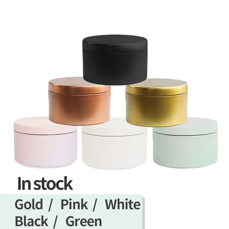 Gold black candle tins bulk wholesale