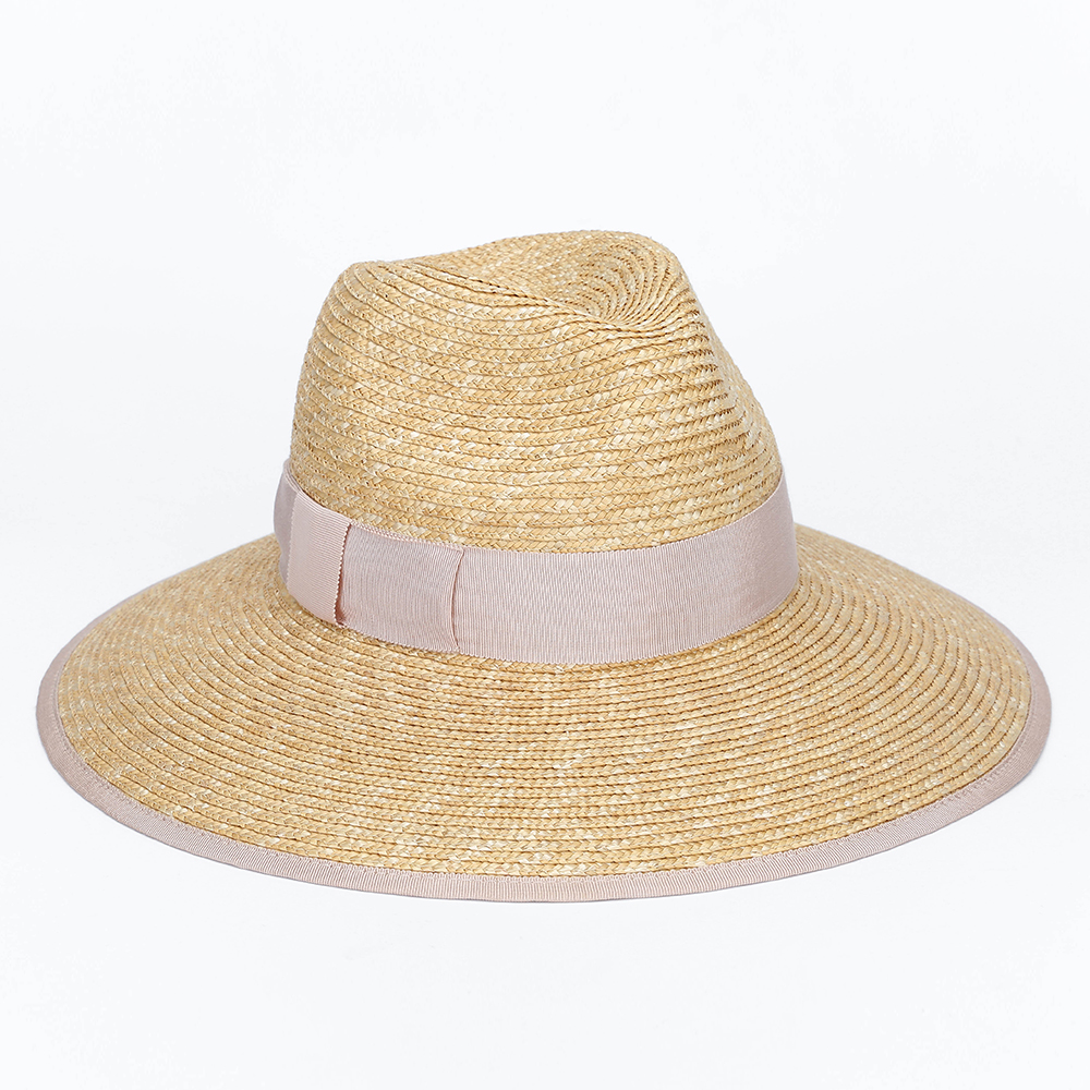 factory customized fashion simple wide brim wheat straw hat