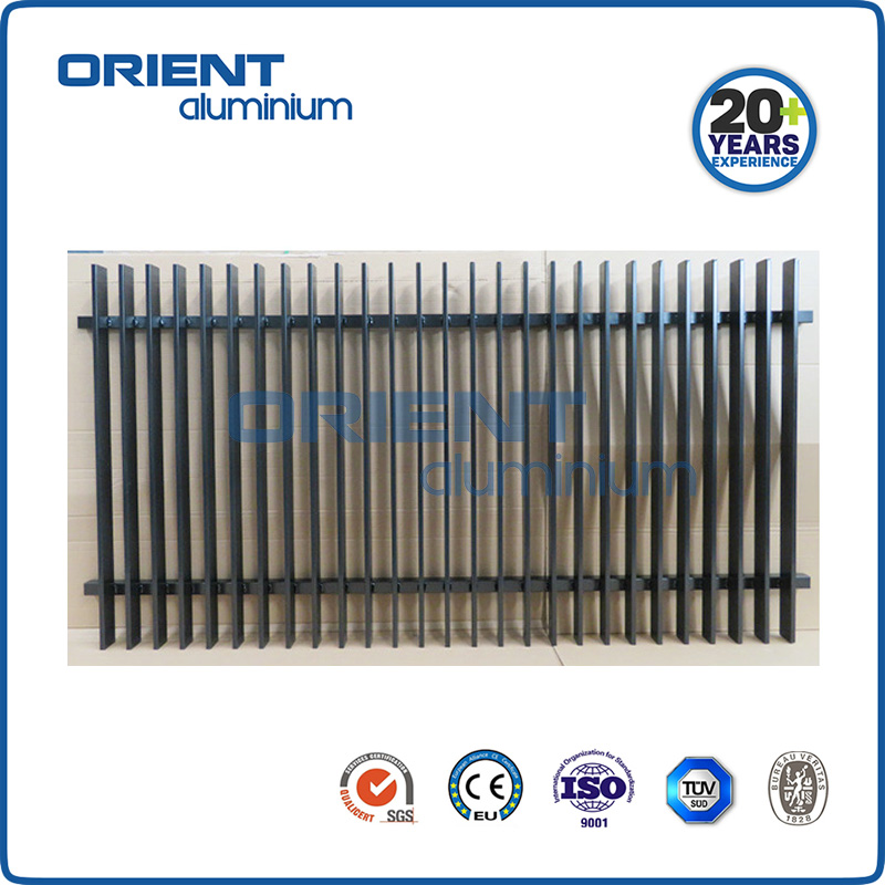Vertical Black Blade Aluminium Fence Panel