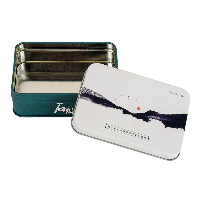 Rectangular tinplate health care products box Customized Dendrobium Chinese herbal medicine gift box General food tin box can be customized