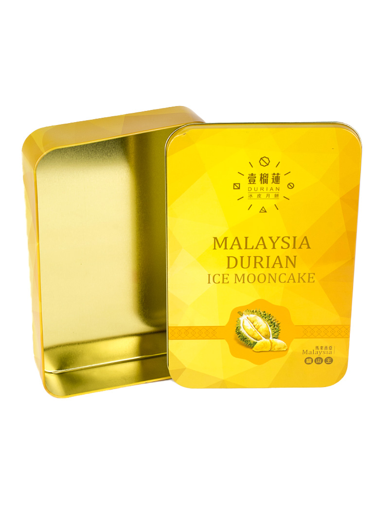 Manufacturers custom tinplate durian snow skin mooncake tin box custom square Mid-Autumn Festival gift box food packaging tin can