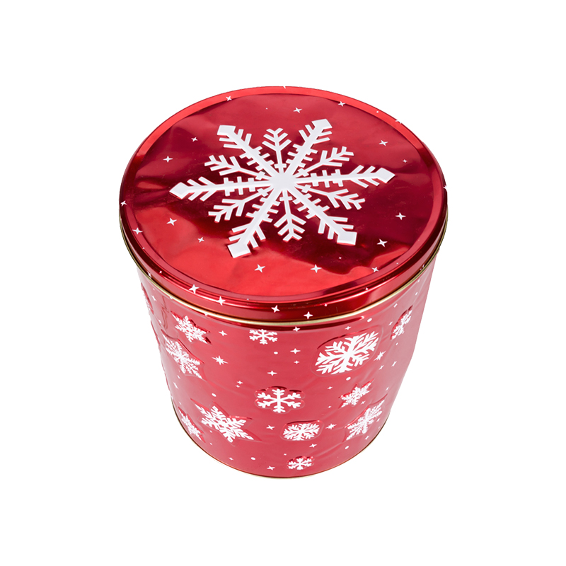 Manufacturers supply tinplate barrels, cartoon embossed biscuit tin cans, general storage cans, toy storage metal buckets