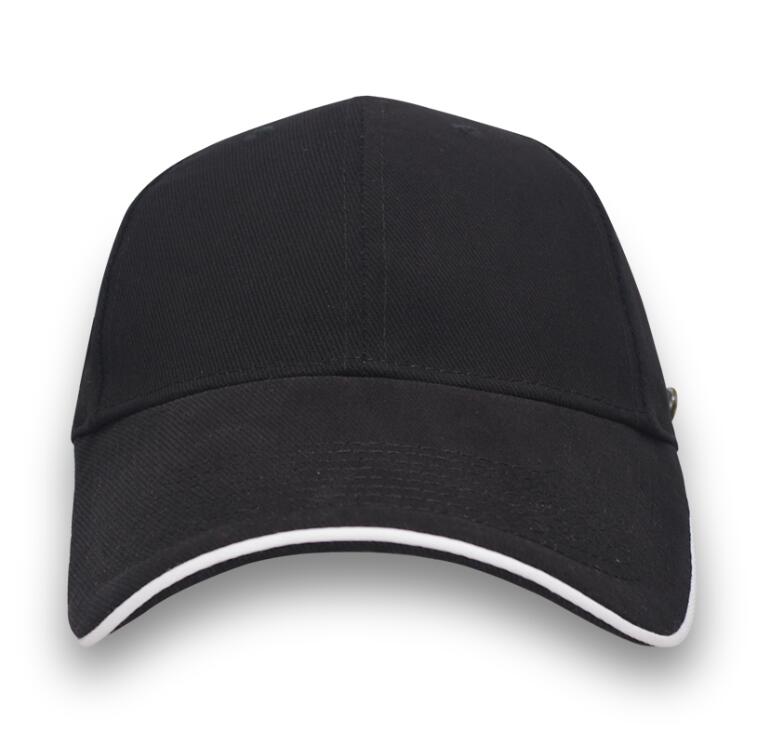 Classical 6 panel brushed cotton plain cap hang a mask