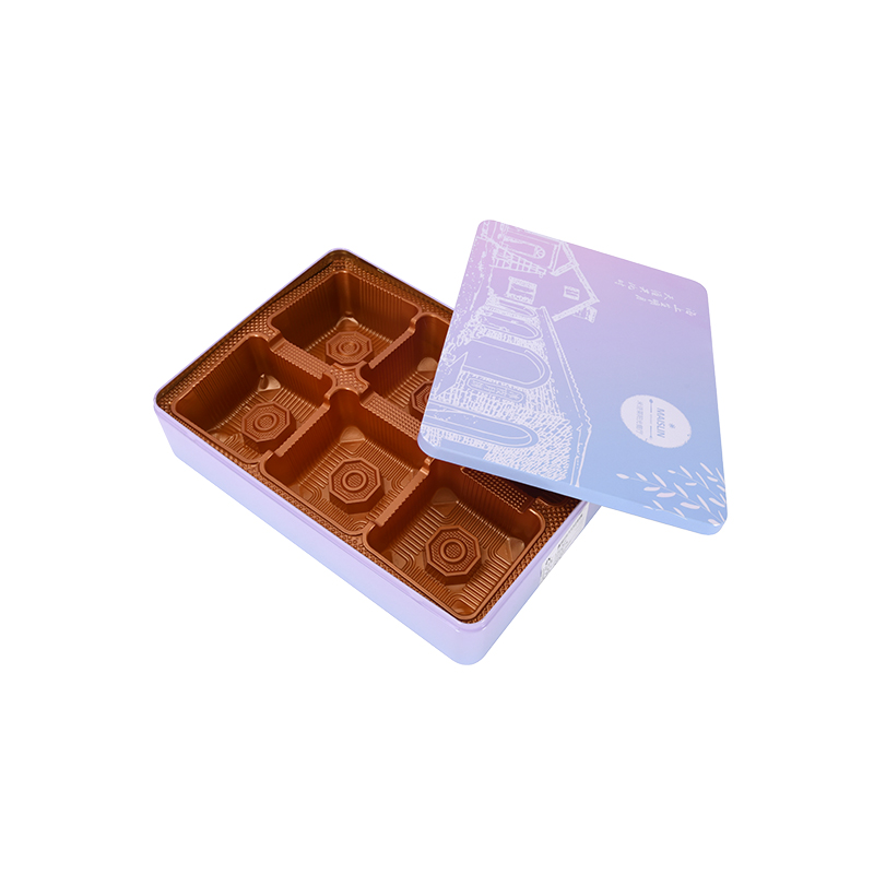 Factory custom tinplate box square moon cake tin box packaging food tin Mid-autumn moon cake gift box to map customization